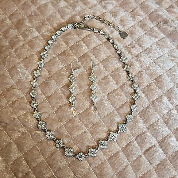 Givenchy Crystal and Silver Necklace and Earrings Set - Picture 5 of 9